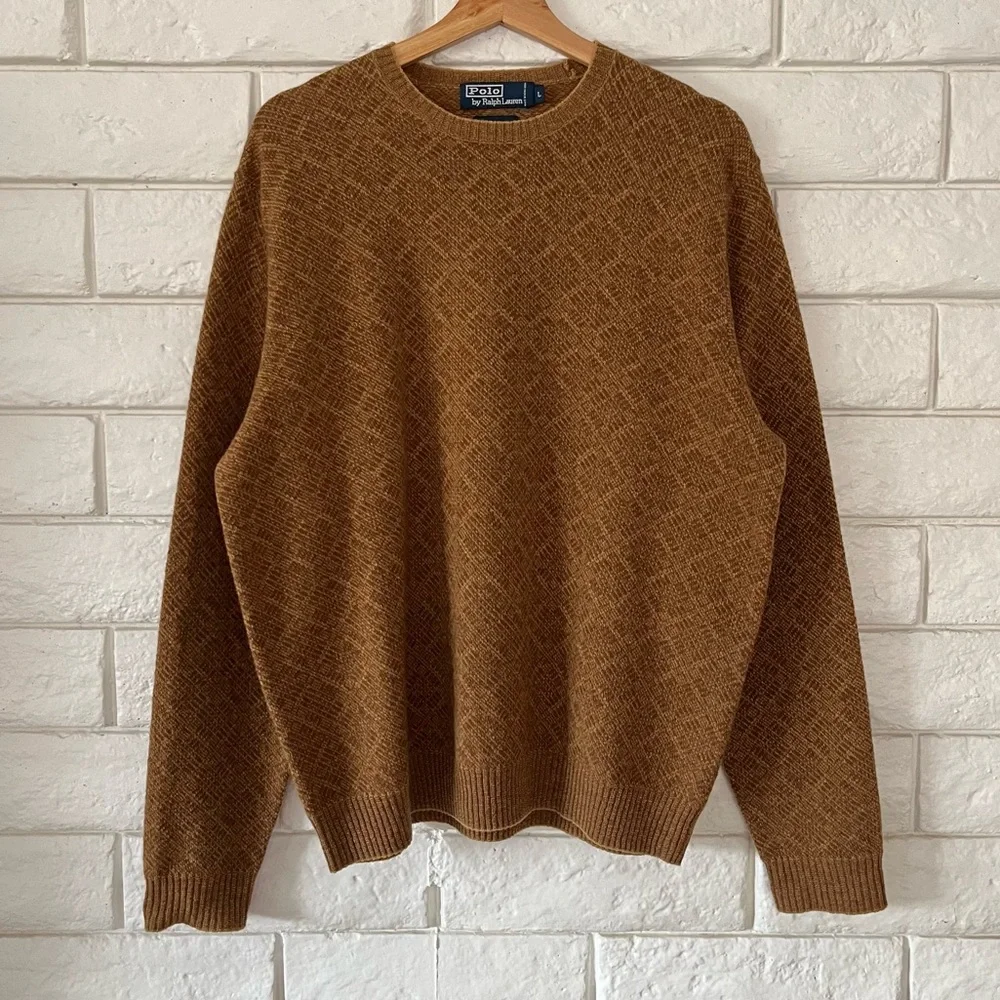 Vintage Polo Ralph Lauren Pullover Sweater Wool Classic Crewneck Large